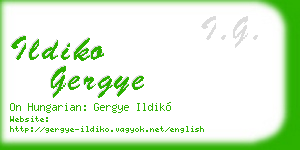 ildiko gergye business card