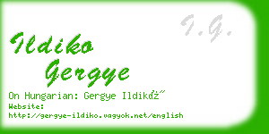 ildiko gergye business card